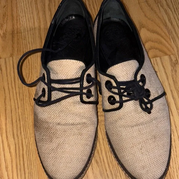 Tory Burch Beige and Navy Espadrilles - Picture 8 of 8